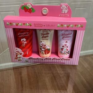 Strawberry Shortcake Celavi Strawberry Milk Hand Cream Set 3 Scents 60ml Each